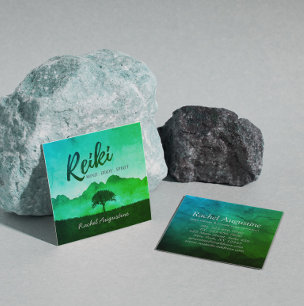 Natural Reiki Master Yoga Mediation instructeur Vierkante Visitekaartje