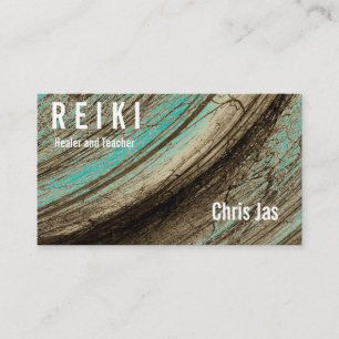Natural Reiki Mediation Grunge Tan Visitekaartjes