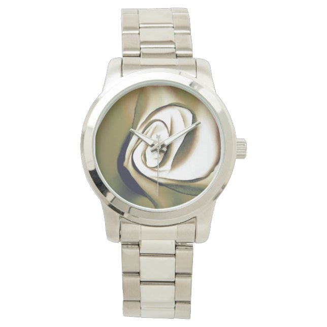 Natural Roos Print Horloge (Voorkant)