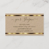 Natural Rustic Gold Decor Handlettering Visitekaartje (Achterkant)