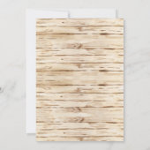 Natural Rustic Pine Greenery & Red Berries Wedding Kaart (Achterkant)