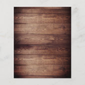 Natural Rustic Wood & White Lights String bruiloft Flyer (Achterkant)