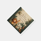 Natural Safari Leaves Baby Shower Servet (Hoek)