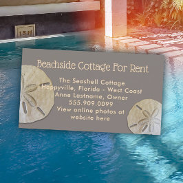 Natural Sand Dollars Aangepast fototoestel Visitekaartje