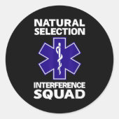 Natural Selection Interference Squad Paramedic Fun Ronde Sticker (Voorkant)