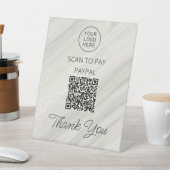 Natural Spa Name Scan om QR-code te betalen Reclamebord Met Voetstuk (Insitu)