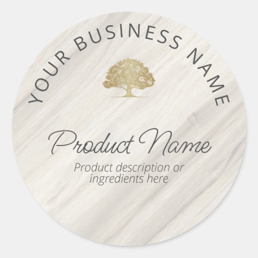 Natural Spa-productlabel Ronde Sticker (Voorkant)