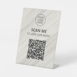 Natural Spa-scanmenu QR-code Reclamebord Met Voetstuk