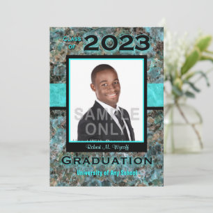 Natural Stone 2023 Afstuderen Photo Invitation Kaart