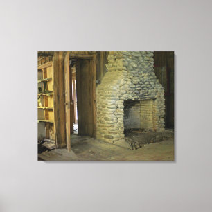 Natural Stone Fireplace Canvas Afdruk