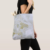 Natural Stone Pattern All-Over-Print Canvas tas (Dichtbij)