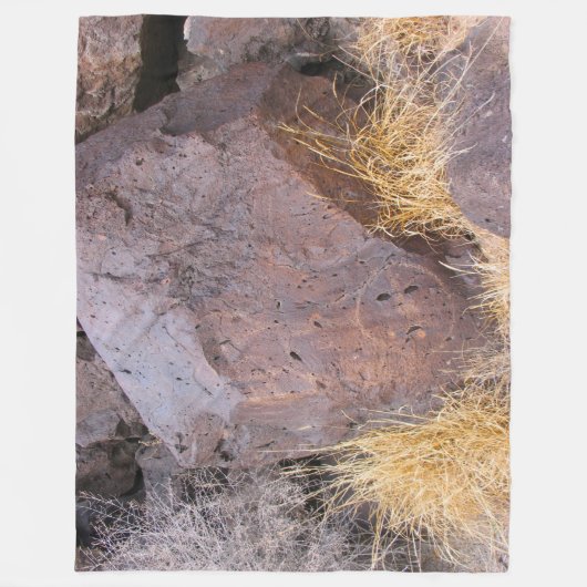 Natural Stone Petroglyph Fleece Deken (Voorkant)