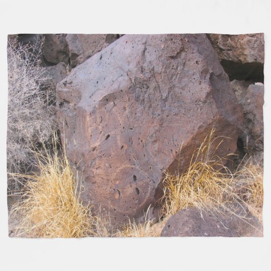 Natural Stone Petroglyph Fleece Deken (Voorkant (Horizontaal))