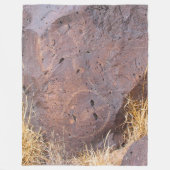 Natural Stone Petroglyph Fleece Deken (Voorkant)
