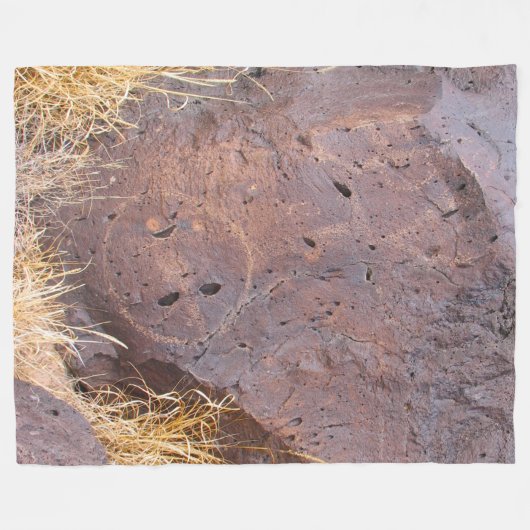 Natural Stone Petroglyph Fleece Deken (Voorkant (Horizontaal))