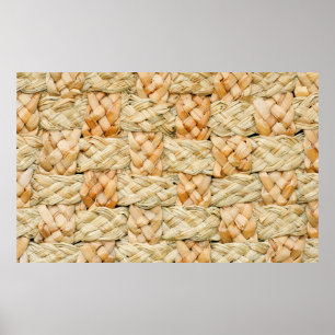 natural straw texture poster