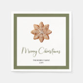 Natural Style Christmas Cookie Family Name Napkins Servet (Voorkant)