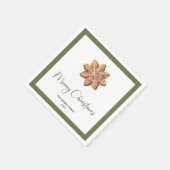 Natural Style Christmas Cookie Family Name Napkins Servet (Hoek)