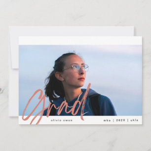 Natural Tan Brush Afstudeerder Two Photo Modern Aankondiging