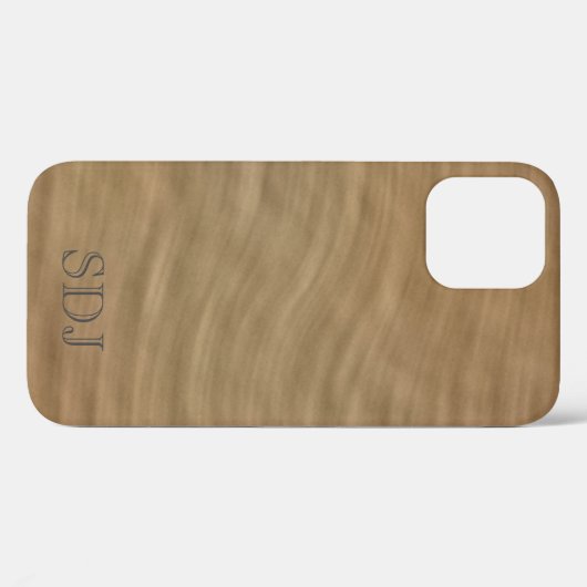 Natural Tan Sandstone Monogram Case-Mate iPhone Case (Achterkant (horizontaal))