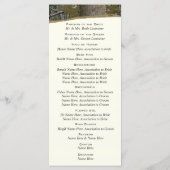 Natural Tree en Leave Camo Wedding Programma Programmakaart (Achterkant)