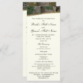 Natural Tree en Leave Camo Wedding Programma Programmakaart (Voorkant / Achterkant)