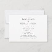 Natural White Elegant Script Modern Photo Wedding Save The Date (Achterkant)