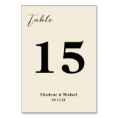 Natural White Minimalist Wedding Kaart (Achterkant)