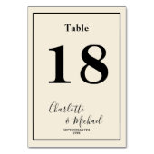 Natural White Script Minimalist Wedding Kaart (Achterkant)