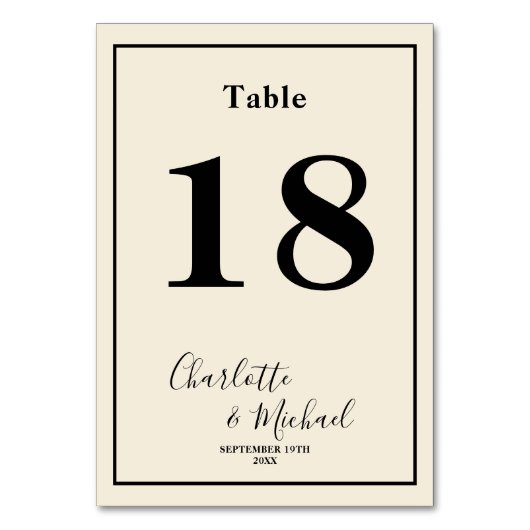 Natural White Script Minimalist Wedding Kaart (Voorkant)