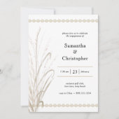 Natural Wild Grass verlovingsfeest Kaart (Voorkant)