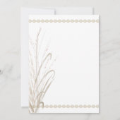 Natural Wild Grass verlovingsfeest Kaart (Achterkant)