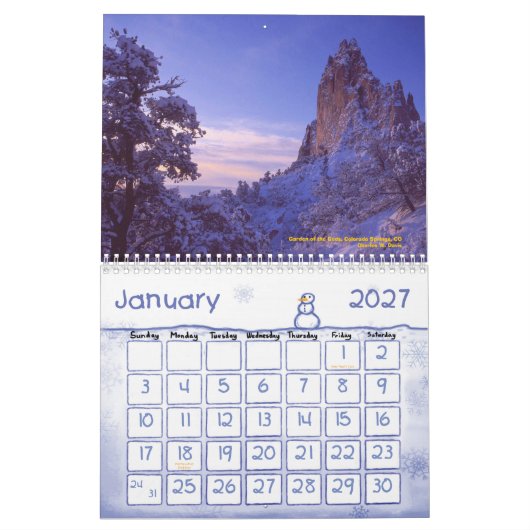 Natural Wonders 2008 - Gepersonaliseerd Kalender (Jan 2027)