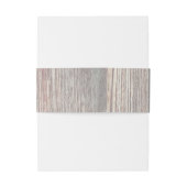 Natural Wood Grain Boho Wedding Belly Band Uitnodigingen Wikkel (Achterkant Voorbeeld)