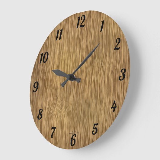 Natural Woodgrain look Clock Grote Klok (Hoek)