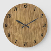 Natural Woodgrain look Clock Grote Klok (Voorkant)