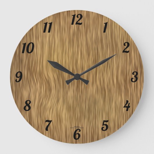 Natural Woodgrain look Clock Grote Klok (Voorkant)