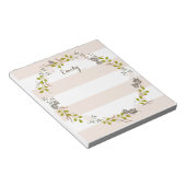 Natural Woodland Floral Personalized Notepad Notitieblok (Schuin)
