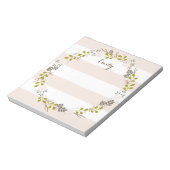 Natural Woodland Floral Personalized Notepad Notitieblok (Linkerzijde)