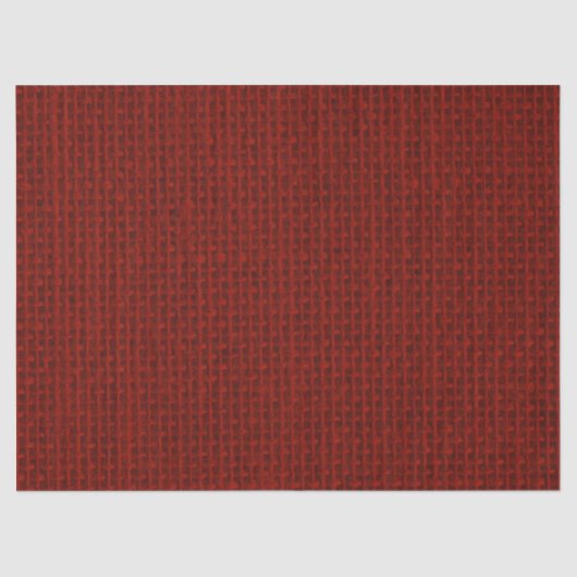 Natural Woven Dark Red Burlap Sack Cloth Tissuepapier (Voorkant)