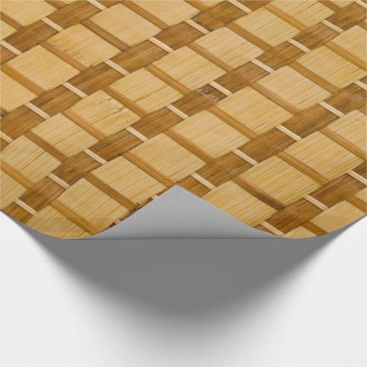 Natural Woven Wicker Cadeaupapier (Hoek)