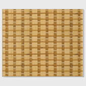 Natural Woven Wicker Cadeaupapier (Vlak)