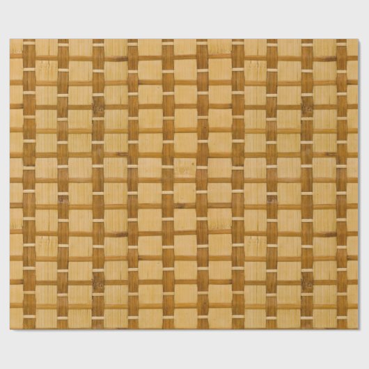 Natural Woven Wicker Cadeaupapier (Vlak)