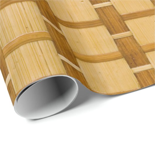 Natural Woven Wicker Cadeaupapier (Rol Hoek)