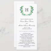 Natural Wreath Wedding Programme Programmakaart (Voorkant / Achterkant)