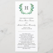 Natural Wreath Wedding Programme Programmakaart (Voorkant)