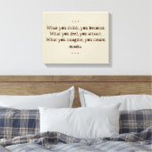 Natural Zen Quote van Boeddha Canvas Afdruk (Insitu (Slaapkamer))