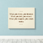 Natural Zen Quote van Boeddha Canvas Afdruk (Insitu (Houten vloer))