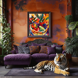 Naturaleza Muerta: Frutas en Estilo Favista. Canvas Afdruk