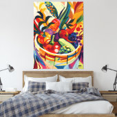 Naturaleza Muerta: Frutas en Estilo Favista. Canvas Afdruk (Insitu (Slaapkamer))